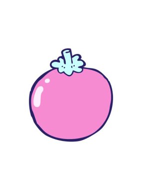 Karikatür domates çiziminin hareketli animasyonu