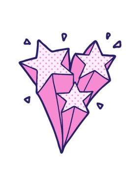 Kayan yıldızların hareketli animasyonları