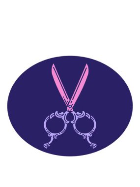 Berber makasının dövme stili görüntüsünün hareketli animasyonu