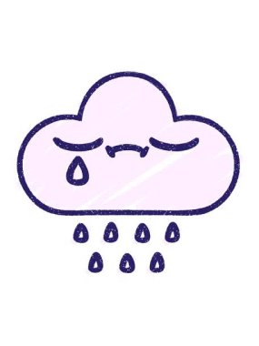 Fırtına Bulutu Tebeşiri Çiziminin basınçlı animasyonu