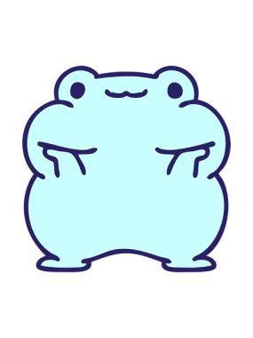 Bir kurbağa karikatürünün basınçlı canlandırması