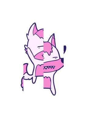 Fox çizgi film tasarımının bölünmüş hareket animasyonu