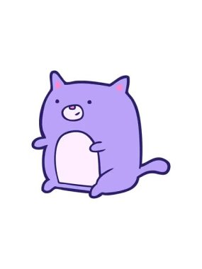 Eğlenceli çizgi film kedisinin titreyen hareketli animasyonu