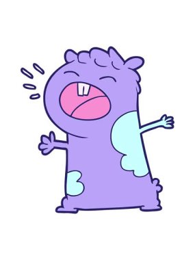 Gerbil illüstrasyonunun animasyonunu bob ve duraklat