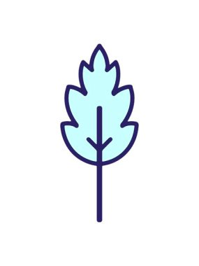 neon yaprak illüstrasyonunun hareketli animasyonu