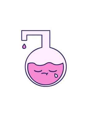 Bir bilim deneyinin karikatür tasarımının radyoaktif parlayan animasyonu