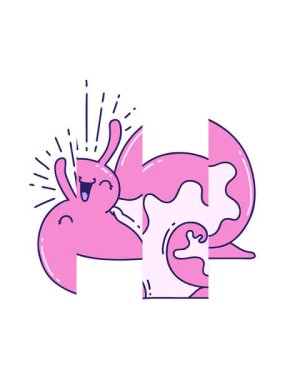 Geleneksel dövmeli mutlu salyangoz hareketli animasyonu