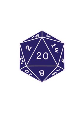 Doğal 20 D20 zarının yıldız patlaması etkisi animasyonu