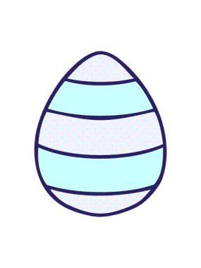 karikatür tarzı Paskalya Yumurtası çizgi filminin animasyonunu durdurup duraklat