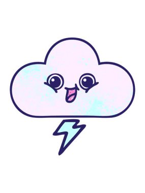 Bir fırtına bulutunun eski grunge dokusunun parlak ışık efekti animasyonu