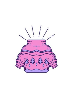 Geleneksel dövme stili bir yılbaşı atlamacısının hareketli canlandırması