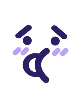 Sinirli konuşan yüz simgesinin titreşimli hareketi