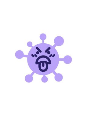 Dilini dışarı çıkaran iğrenç virüsün radyoaktif parlak animasyonu