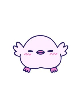 Tatlı yavru çizgi film kuşunun bölünme etkisi.