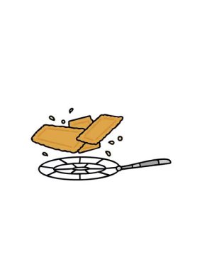 Brezilya pastellerini kızartıp yüzdürmenin canlandırması