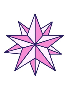 Bir yıldızın ikonik dövme tarzının ışık efekti animasyonu