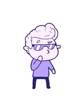 Havalı adamın çizgi filminin ışık efekti.