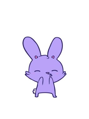 meraklı tavşan karikatür görüntüsünün hareketli animasyonu