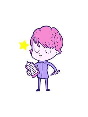 Parlayan yıldızlar çizgi film kadın karakterinin neon tarzı animasyonunu etkiler.