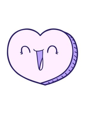 Karikatür aşk kalbinin parlak ışık efekti