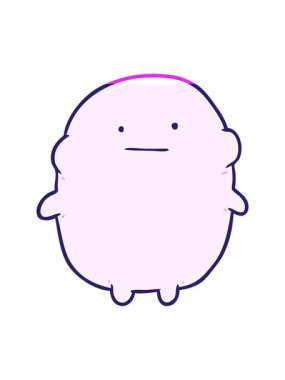 Sevimli şişman çizgi film insanının animasyonunu canlandırın.