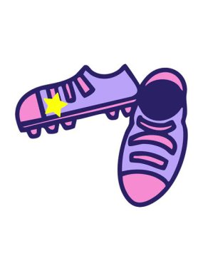 Parıldayan yıldızlar Brezilya tarzı futbol botlarının birlikte çizilmesini etkiler.