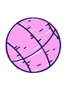 Basketball Chalked Drawing 'in neon ışık efekti animasyonu