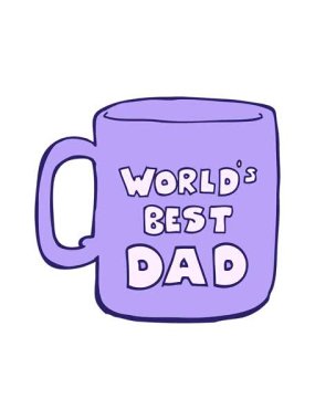 Dünyanın en iyi baba kupasının titreşimli animasyonu