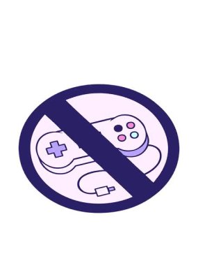 Oyun yok işaretinin sevimli çizgi filminin hareketli animasyonu