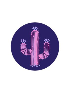 Bir kaktüsün çizgi film dövme şeklindeki görüntüsünün yıldız patlaması etkisi