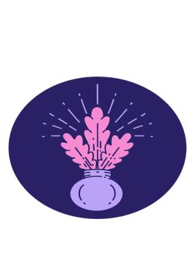 Dövme evi bitkisinin hareket simgesinin hareketli canlandırması