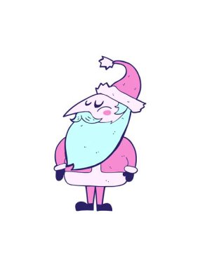 Noel Baba 'nın tuhaf çizgi filminin pixelize etkisi canlandırması