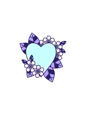 Botanik kalbin geleneksel tarzında dövme tasarımının gösterişli satış animasyonu