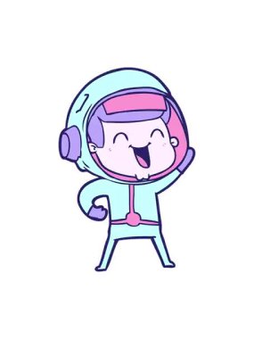 Mutlu astronot tasarımının titreyen hareketli animasyonu