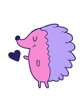 Tatlı kirpinin pixelize etkisi animasyonu