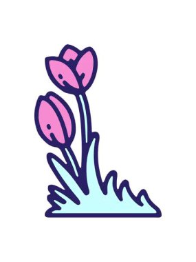 pixelize effect animation of flowers design