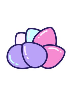 pressure popping animation of cute easter eggs design