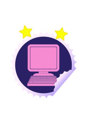 dönen yıldızlar bilgisayar simgesi dairesel kabuk soyma etiketi resimlemesiName