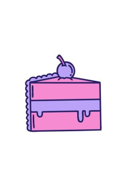 Çikolatalı kekin ikonik dövme görüntüsünün yatay titreşimli animasyonu