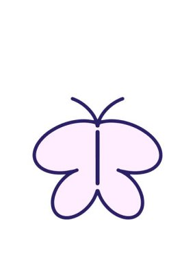 rise and float animation of simple drawing of butterfly