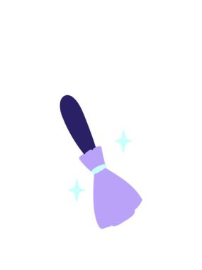 stretching up animation of magic broomstick sweeping