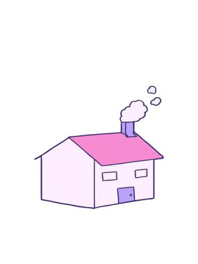 karikatür evinin hareketli animasyonu