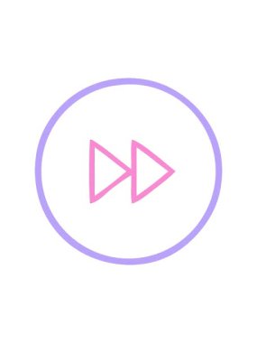 Hızlı ileri sarma simgesinin çizgi filmini çizerken titrek hareket animasyonu