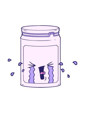 Çizgi film cam kavanozunun animasyonunu çalıştır