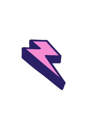 Şimşek karalamalarının ikonik dövme görüntüsünün hareketli animasyonu