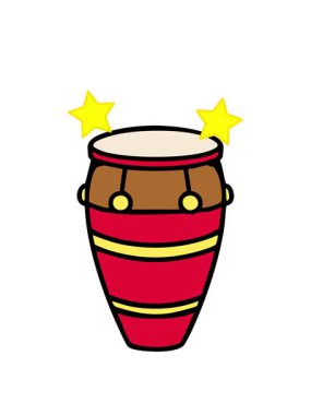 dönen yıldızlar Brezilya karnaval davulunun animasyonu