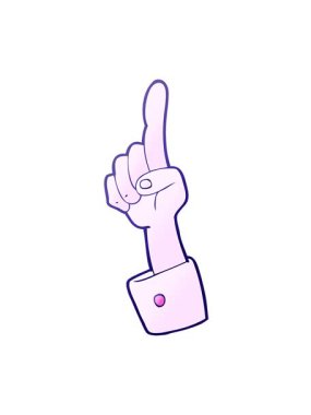 Bir çizgi filmin el hareketlerini salla