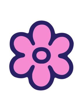 Sevimli çiçek dizaynının titreşimli animasyonu