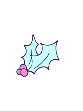 horizontally vibrating animation of cartoon doodle holly