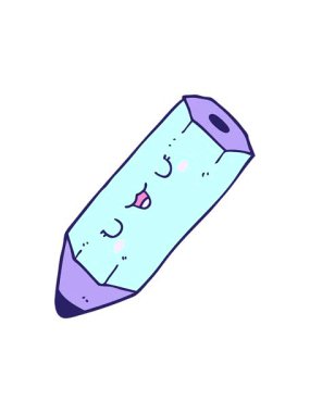 power up animation of cute cartoon of fun pencil